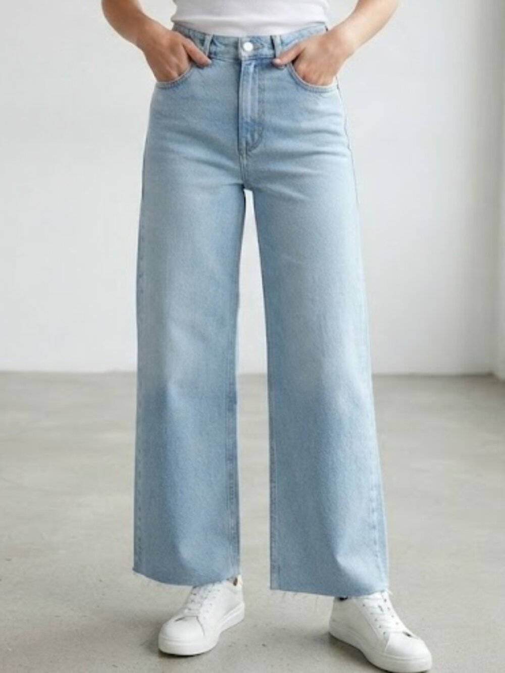 Oat New York Light Blue Wide-Leg Jeans